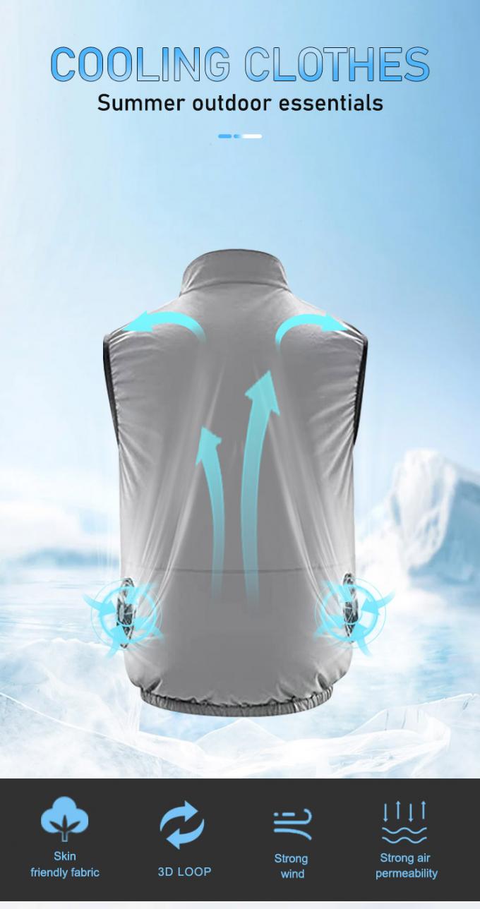 FCC Unisex Fan Cooling Vest Air Conditioned Cooling Jacket Ice Vest