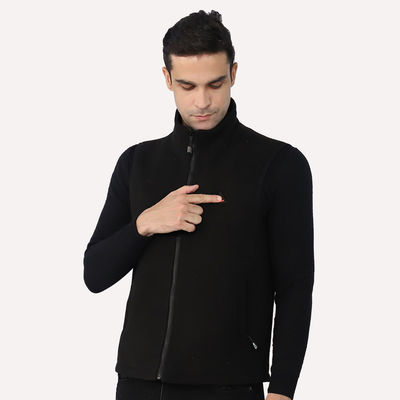 Polar Fleece Outdoor Heated Vest 100% Polyester Mens Heated Gilet