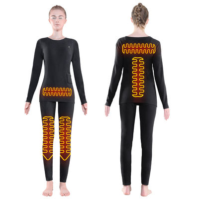 Women Premium Winter Long Warm Electric Tops Pants Suit Set Clothing Heating Fleece Heated Thermal Suit Underwear