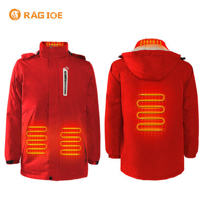 Winter Battery Heating Coat Warmer Heating Clothes Women'S Electric Heated Hooded Down Jackets