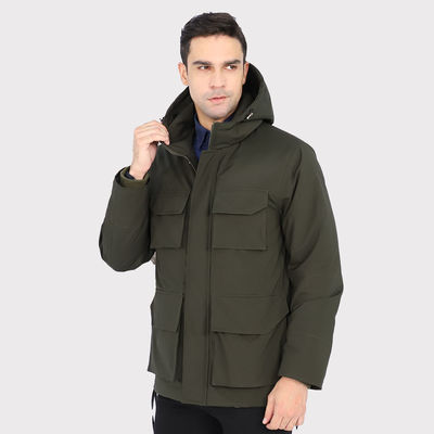 Wholesale Rechargeable 4 Zones Heating Winter Waterproof Men's Warming Heated Down Jacket