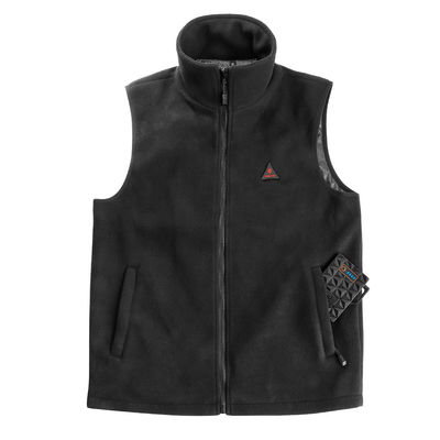 Black Battery Powered Heated Hunting Vest Far Infrared Heated Body Warmers