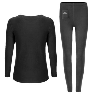 Female Winter Battery Heating Base Layers Thermal Long Underwear Two Piece Suit