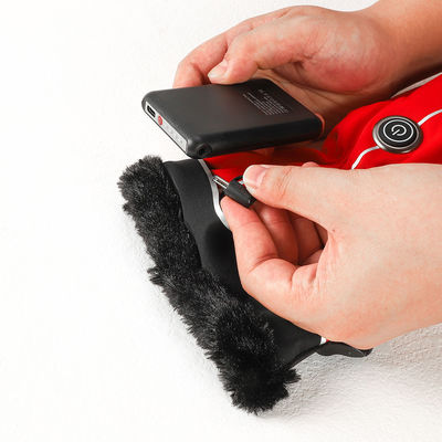Winter Outdoor Riding 4000mAh Battery Heated Winter Gloves Red Heated Mittens Womens