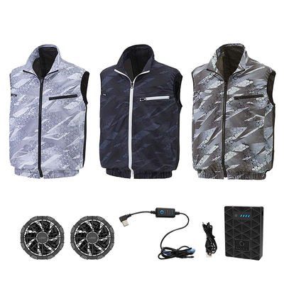 USB Charging Ac Vest 10050mAh Waistcoat Cooling Jacket For Summer