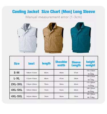 Battery Operated Fan Cooling Vest 6700mAh 4XL Cold Vest For Summer