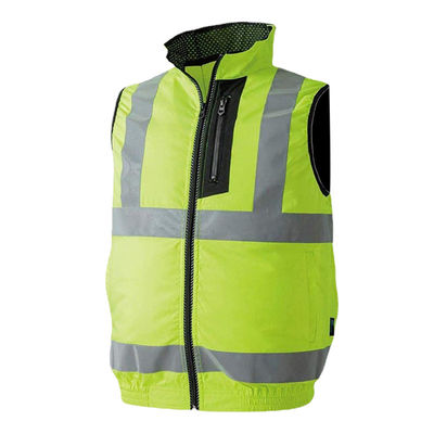 Fluorescent Reflective Fan Cooling Vest Double Fan Hi Vis Shirts