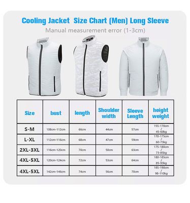 Workwear 5V Fan Cooling Vest XXL XXXL Air Conditioned Vest White