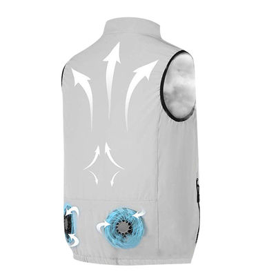 SPF 50+ UV Fan Cooling Vest For Ladies White Ac Cooling Jacket