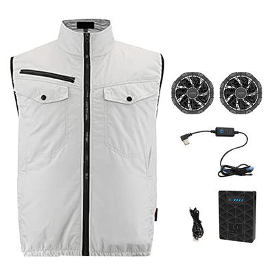 OEM White Air Conditioned Cooling Vest Construction Work Ac Vest Cooler
