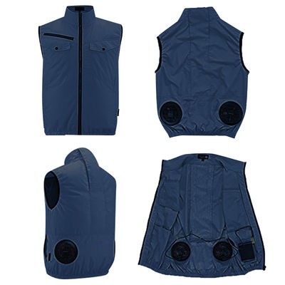 Navy Blue Personal Air Conditioner Vest 5V 10050mAh Ac Vest For Hiking