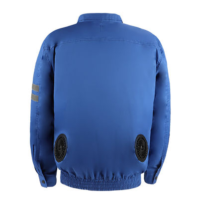 OEM Blue Air Conditioned Bike Jacket With Cooling Fan For Work Construction