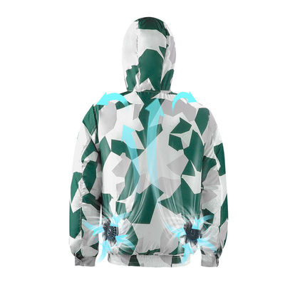 Hooded Air Conditioned Apparel Portable Ac Jacket For Biking Fishing