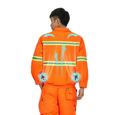 Reflective Cooling Fan Jacket For Men Women Battery Powered 3 Speed Control