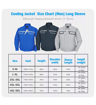 5V Power Bank Long Sleeve Cooling Shirt With Fan Air Conditioning Coat