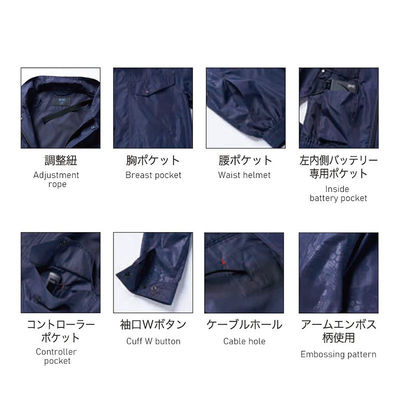 Hot Environment Air Conditioned Shirts 6700mAh Li Ion Battery Black