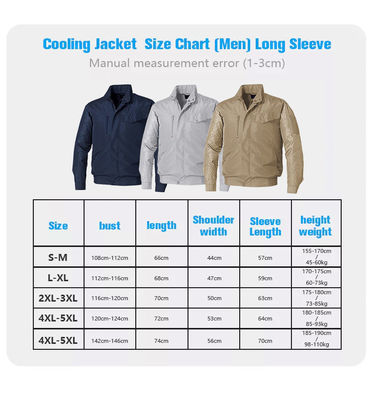 Hot Environment Air Conditioned Shirts 6700mAh Li Ion Battery Black