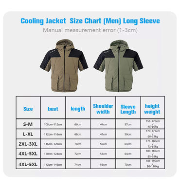OEM Short Sleeve Air Conditioned Shirts With Two Fan Air Conditioning T Shirt