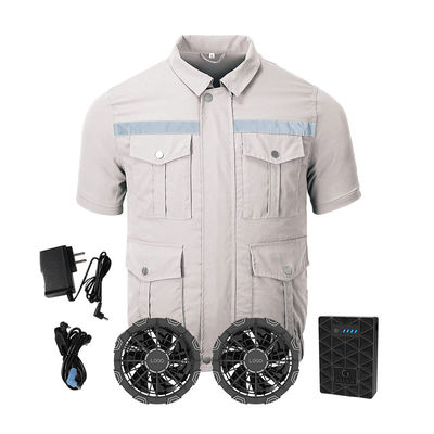 Polyester Cotton Air Conditioned Shirts M L XL XXL XXXL Size Light Grey