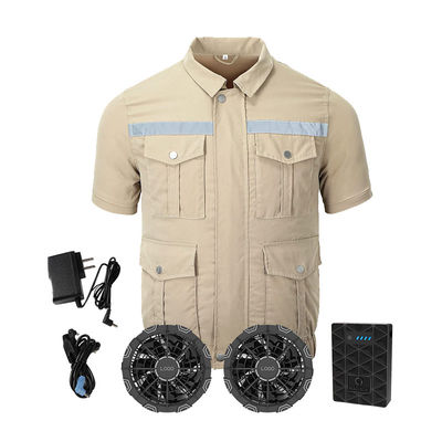 Polyester Cotton Air Conditioned Shirts M L XL XXL XXXL Size Light Grey