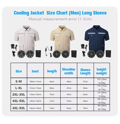 Polyester Cotton Air Conditioned Shirts M L XL XXL XXXL Size Light Grey