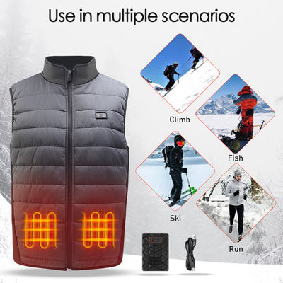 Quilted Sleeves Heated Padded Gilet Battery Powered Heated Vest Motorcycle