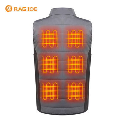 Quilted Sleeves Heated Padded Gilet Battery Powered Heated Vest Motorcycle
