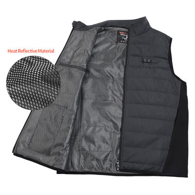 Quilted Sleeves Heated Padded Gilet Battery Powered Heated Vest Motorcycle