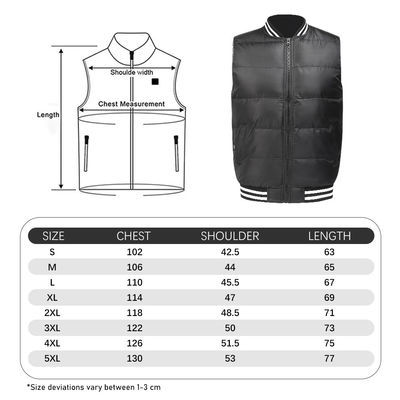 5 Heating Zones Outdoor Heated Vest 5V Rechargeable Heated Waistcoat