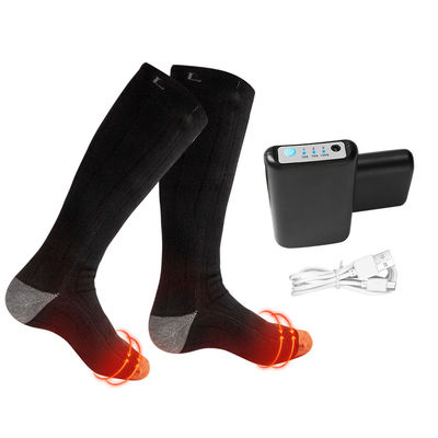 5V 4000mAh Sports Electric Heated Socks Knitted Battery Operated Socks