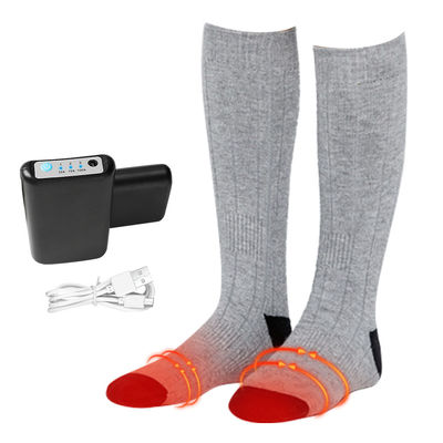Grey 4000mAh Battery Heated Stockings Three Temp. Gears Heated Compression Socks
