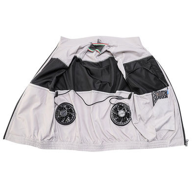 Light Gray Black Cooling Fan Vest S/M/L/XL/XXL/XXXL Optinal With 6700mAh Battery