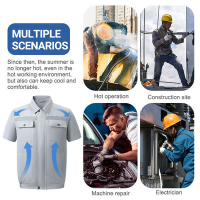 6-6.5 Hours Charging Time Reflective Fan Cooling Vest Less Than 30dB Noise