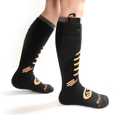 Thick Electric Thermal Heated Socks Rechargeable Heated Socks Black with Good Elasticity