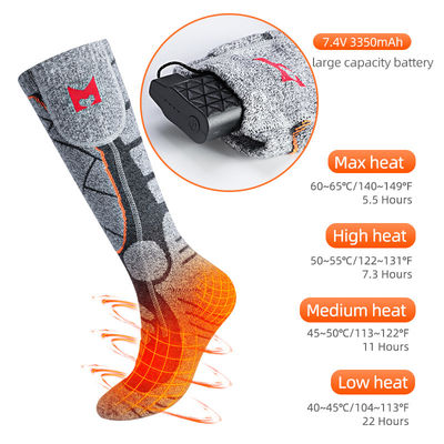 Men Women Battery Powered Hiking Warm Socks Thermal Heated Socks For Cold Weather