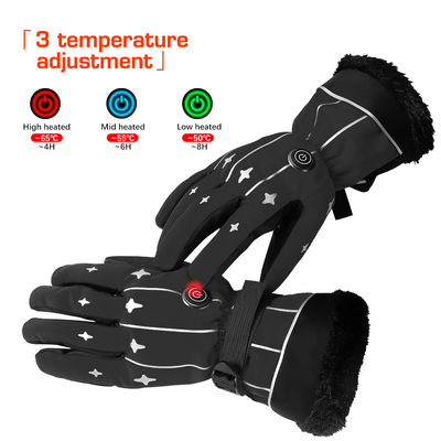 Rechargeable Lithium Heated Winter Gloves 4000mAh Electric Mittens for Winter Outdoor Hiking