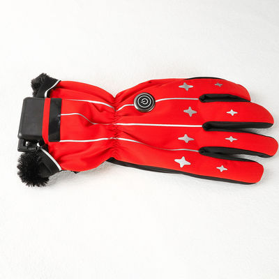3.7V Rechargeable Battery Heated Ski Mittens Heated Ski Gloves Womens Lycra Fabric for Winter Outdoor Sports