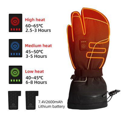 Men Women Black Electric Thermal Heated Mitten Liners For Winter Skiing And Snowboarding