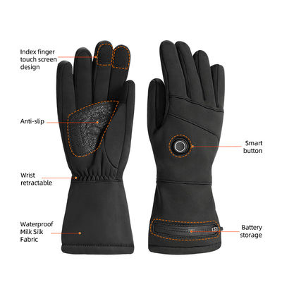 Touch Screen Thinnest Rechargeable Heating Glove Warmers Electric Winter Warming Heated Snowmobile Glove Liners