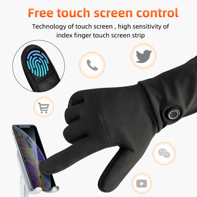 Wholesale Thinnest Heated Winter Gloves 7.4V Electric Waterproof Heated Gloves with Finger Touch Screen