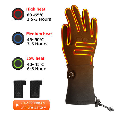 Thin Style Electric Thermal Heated Winter Gloves Outdoor Climbing Battery Operated Mittens with Three Heat Settings