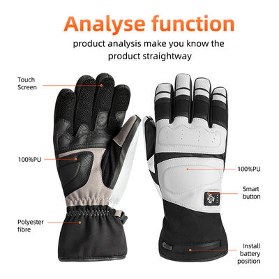 Anti Skid Silicone Heated Gloves For Biking Electric Heated Motor Bike Gloves for Men Women