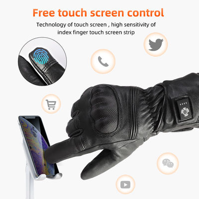 Sheep Skin Rechargeable Battery Motorcycle Racing Cycling Winter Warmer Skating Ski Electric Heated Gloves