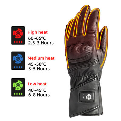 Sheep Skin Rechargeable Battery Motorcycle Racing Cycling Winter Warmer Skating Ski Electric Heated Gloves