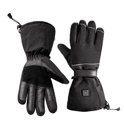 Thick Rechargeable Li-ion Battery Heated Winter Gloves 7.4V Battery Powered Ski Gloves with 3 Temperature Gears