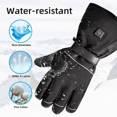 Thick Rechargeable Li-ion Battery Heated Winter Gloves 7.4V Battery Powered Ski Gloves with 3 Temperature Gears