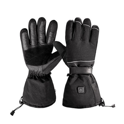 7.4V Thick Rechargeable Battery Heated Ski Gloves Womens Electric Thermal Warming Gloves with 3 Heating Settings