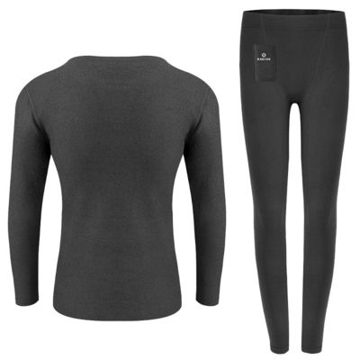 Electric Heated Thermal Underwear Set Rechargeable Men's Travel Heated Pants and Top