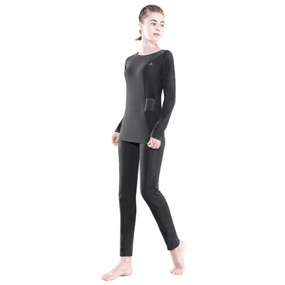 Fleece Lined Electric Heated Underwear Set Women Wireless Remote Control Temperature