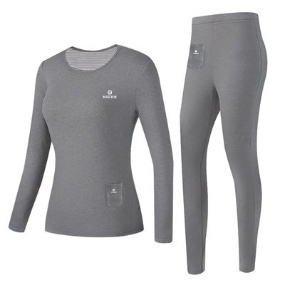 Heating Womens Thermal Underwear Set Adjustment Washable USB Heated Underwear